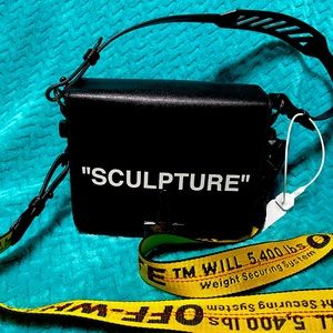 Off-White Binder Clip Bag